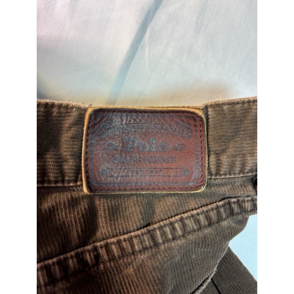 Vntg Polo Ralph Lauren Corduroy Relaxed Pants Mens 40x30 Brown Straight Leg - Picture 10 of 10